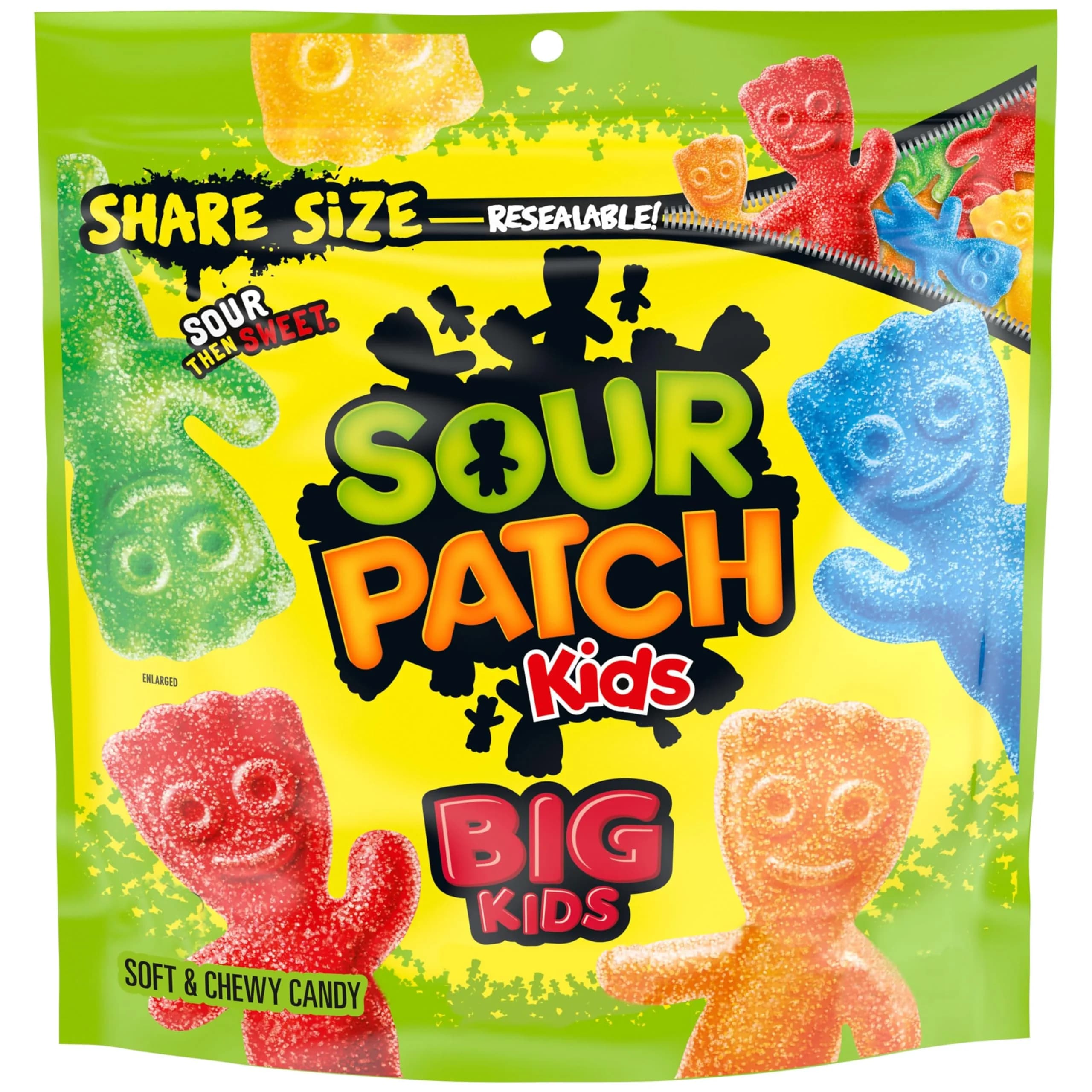 Sour Patch Kids Big Kids Soft & Chewy Gummy Candy, Share Size, 12 oz | Assorted Fruit Flavors, Chewy & Sour