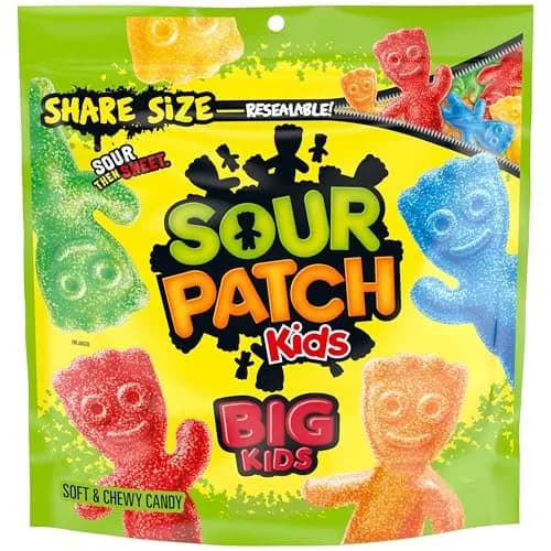 Sour Patch Kids Big Kids Soft & Chewy Gummy Candy, Share Size, 12 oz | Assorted Fruit Flavors, Chewy & Sour thumbnail 1