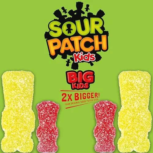 Sour Patch Kids Big Kids Soft & Chewy Gummy Candy, Share Size, 12 oz | Assorted Fruit Flavors, Chewy & Sour thumbnail 3
