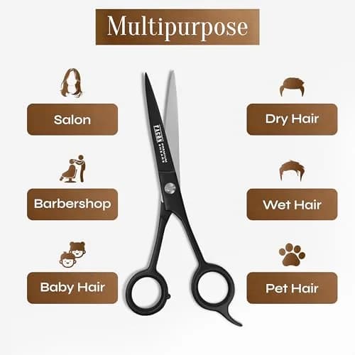 FACON Professional Hair Cutting Scissors 6.5 Inch Razor Edge Barber Shears | Japanese Stainless Steel thumbnail 8