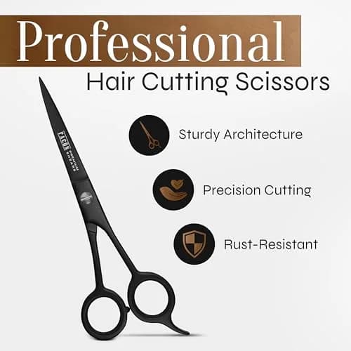 FACON Professional Hair Cutting Scissors 6.5 Inch Razor Edge Barber Shears | Japanese Stainless Steel thumbnail 2