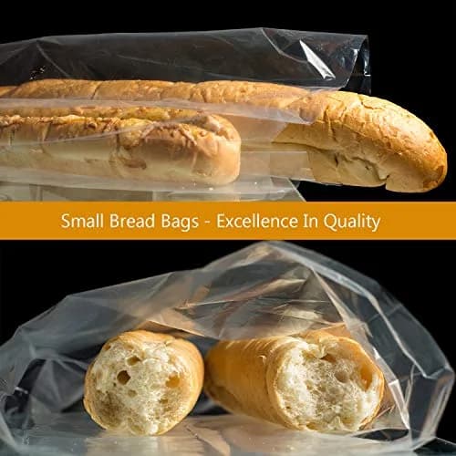 Morepack Plastic Bread Bags with Twist Ties 14x3x5 Inch (100 Pcs) | Gusseted for Large Loaves thumbnail 6