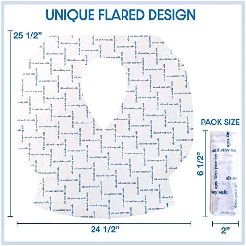 Handy Basix XL Full Coverage Disposable Toilet Seat Covers 20 Pcs | Waterproof & Individually Wrapped thumbnail 2