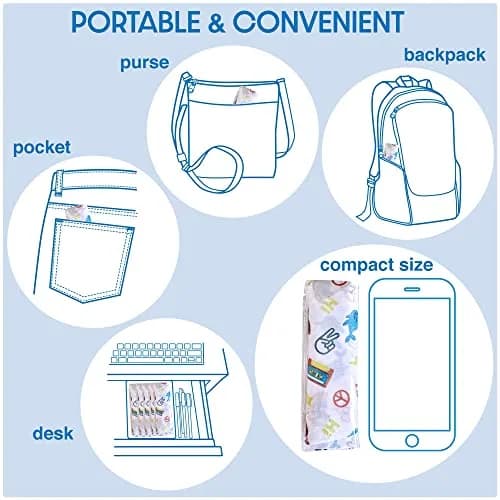 Handy Basix XL Full Coverage Disposable Toilet Seat Covers 20 Pcs (Good Vibes) | Waterproof & Individually Wrapped thumbnail 4