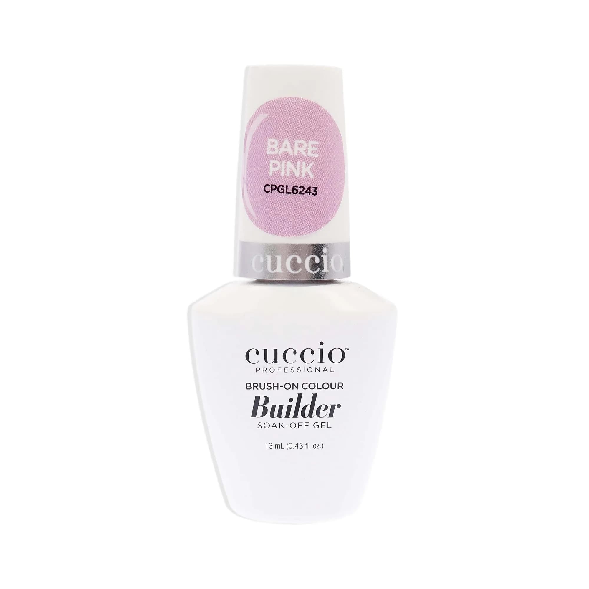 Cuccio Brush-On Colour Builder Soak-Off Gel 0.43 Oz | Calcium Enriched, Pink, Easy Application, Reinforce & Extend Nails
