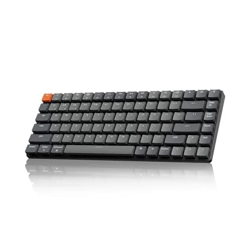 Keychron K3 Version 2 Low-Profile Mechanical Keyboard | 84-Key QMK Wireless Bluetooth 5.1 USB-C White LED Red Switch thumbnail 1