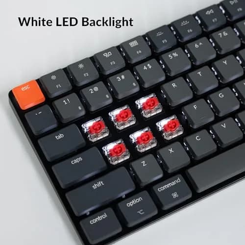 Keychron K3 Version 2 Low-Profile Mechanical Keyboard | 84-Key QMK Wireless Bluetooth 5.1 USB-C White LED Red Switch thumbnail 9