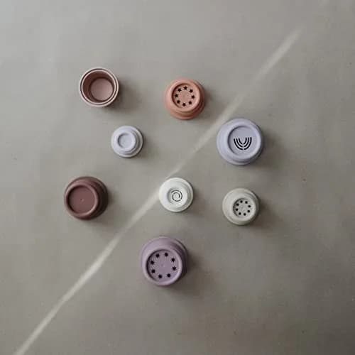 mushie Stacking Cups Toy 8pcs | Made in Denmark for 0-3 Years thumbnail 6