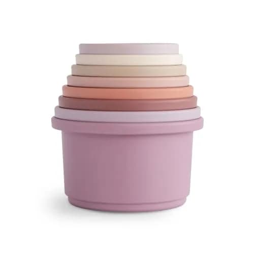 mushie Stacking Cups Toy 8pcs | Made in Denmark for 0-3 Years thumbnail 2
