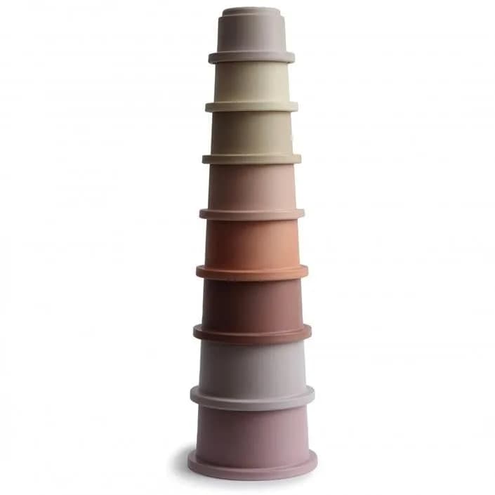mushie Stacking Cups Toy 8pcs | Made in Denmark for 0-3 Years thumbnail 4