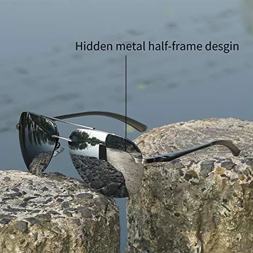 Fishingtours Classic Aviator Sunglasses for Men & Women | 65mm Lens Width (2.56 in) thumbnail 2