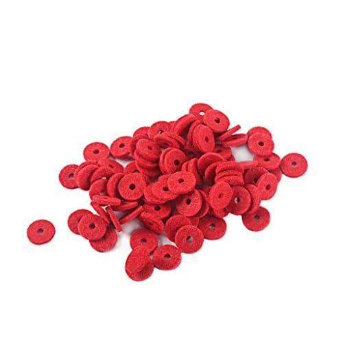 Alnicov 90PCS 12.5MM Piano Felt Front Rail Regulating Punchings Red | Replacement Parts for Piano thumbnail 1
