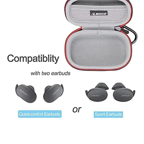 RLSOCO Carrying Case for Bose QuietComfort & Sport Earbuds | Silver, EVA & 1680D Materials thumbnail 5