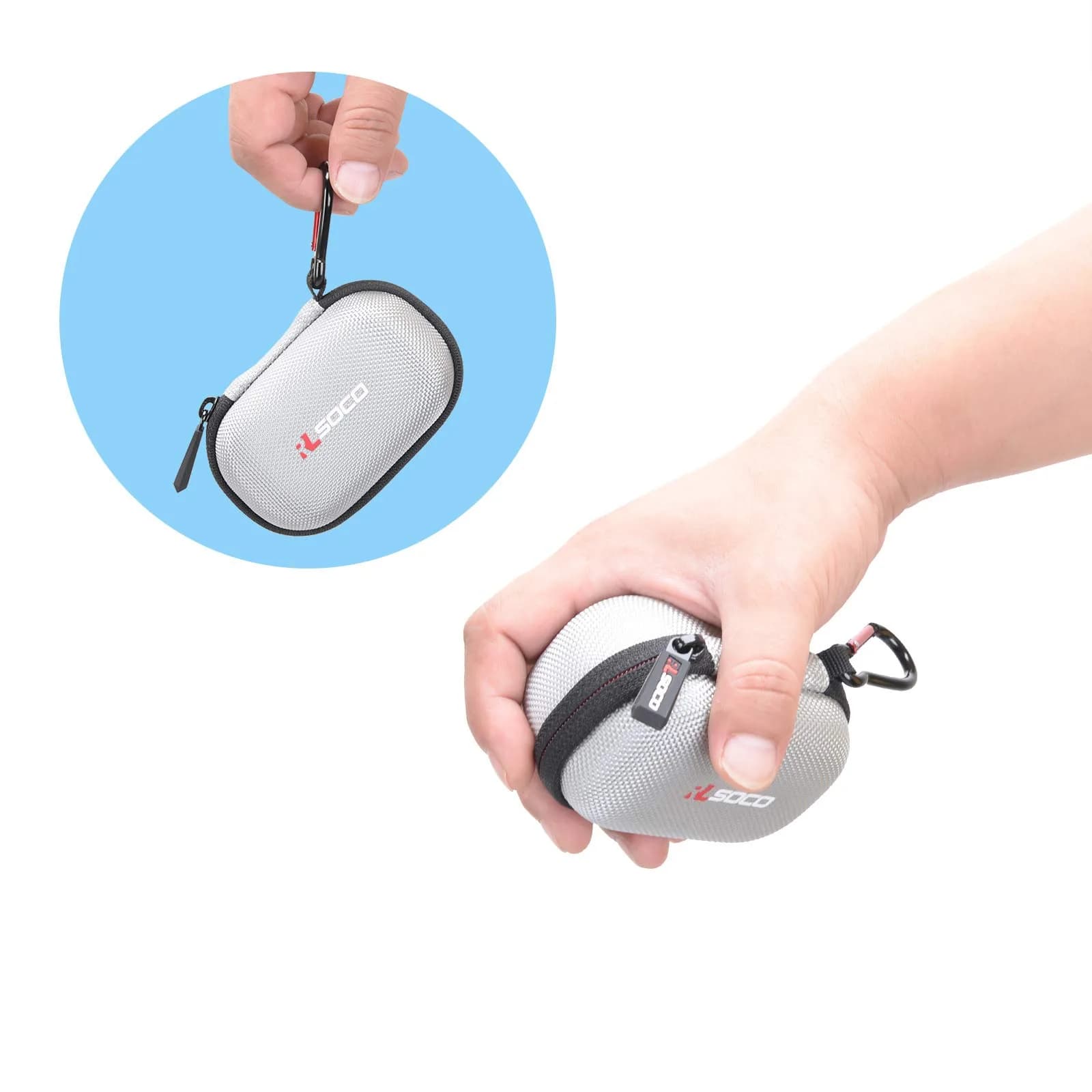 RLSOCO Carrying Case for Bose QuietComfort & Sport Earbuds | Silver, EVA & 1680D Materials - view 4