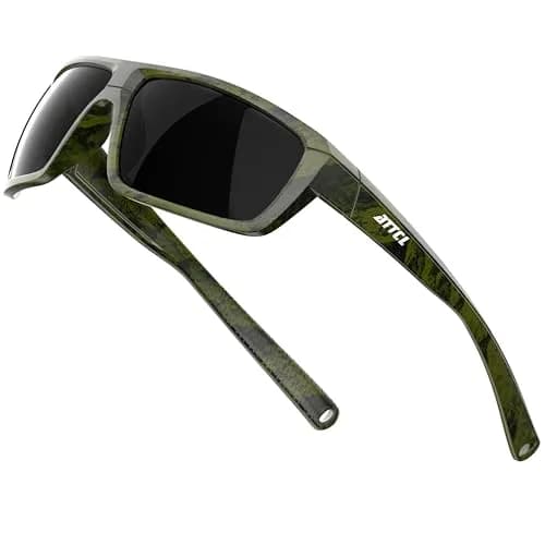 ATTCL Polarized Sunglasses Men Wrap Around UV400 Fishing Sports | TR90 Frame, 63mm Lens Width thumbnail 1