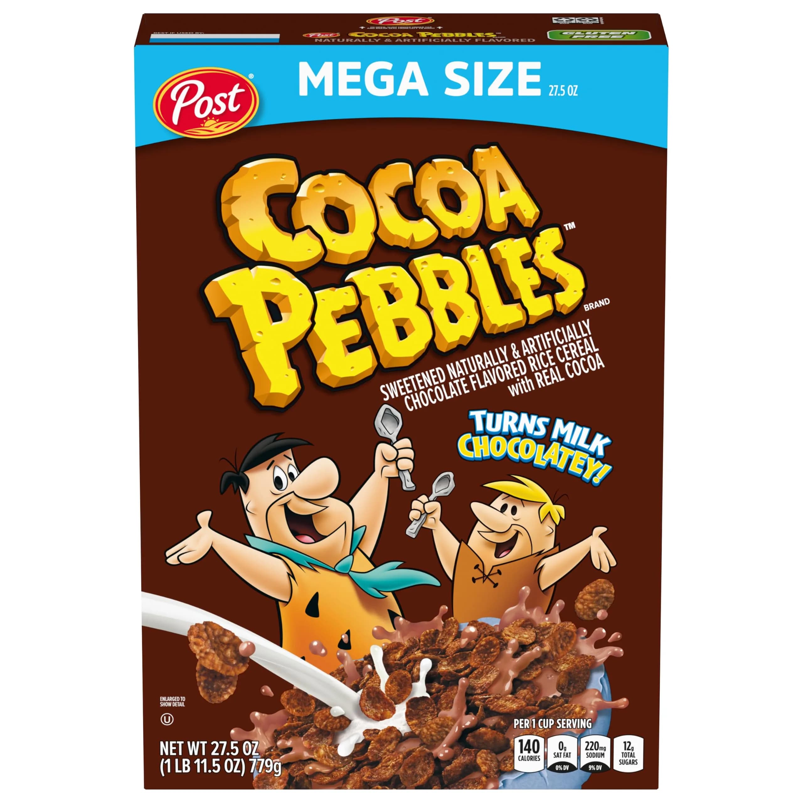 Pebbles Cocoa Chocolate Breakfast Cereal Gluten Free 780g (27.5 oz) | Rich Chocolate Flavor — 27.5 Ounce