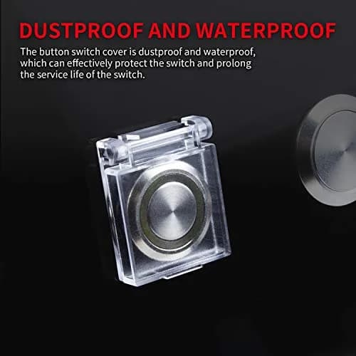 DAIERTEK 22mm Push Button Switch Cover Guard Protector, Transparent Plastic, 3-Pack | Child-Proof, Dust-Proof, Waterproof thumbnail 4