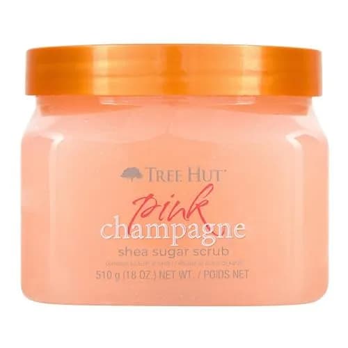 Tree Hut Pink Champagne Body Scrub with Shea Butter, 510g (18 Oz) | Exfoliating & Hydrating Sugar Scrub