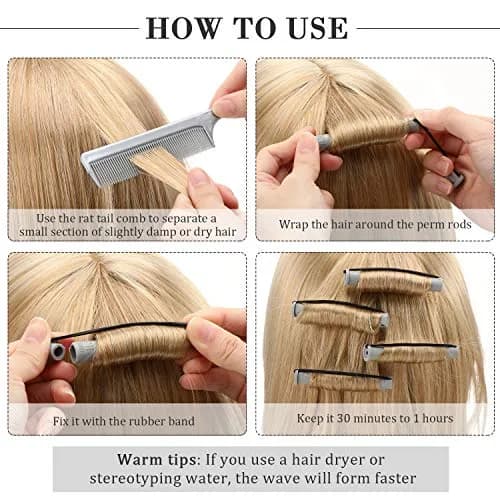 WILLBOND Hair Perm Rods 36 Pcs, Gray, 0.59 Inch | Easy Curling, Safe & Reusable thumbnail 3