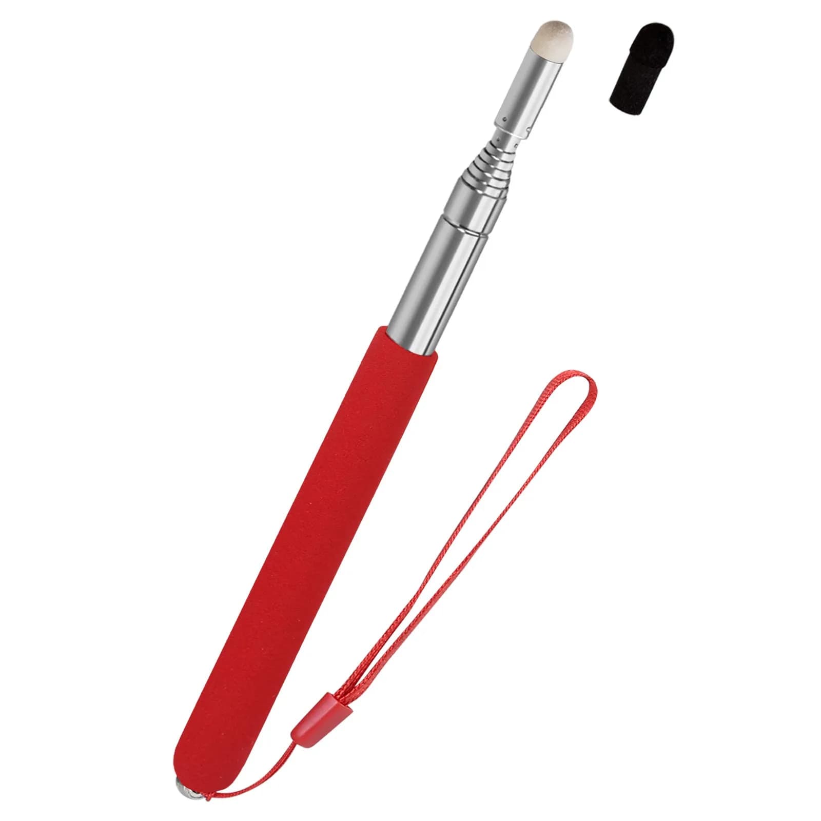 Kesoto Teachers Pointer Stick, Telescopic, Retractable, Extendable to 39.3'' | Classroom Whiteboard Guide — Red