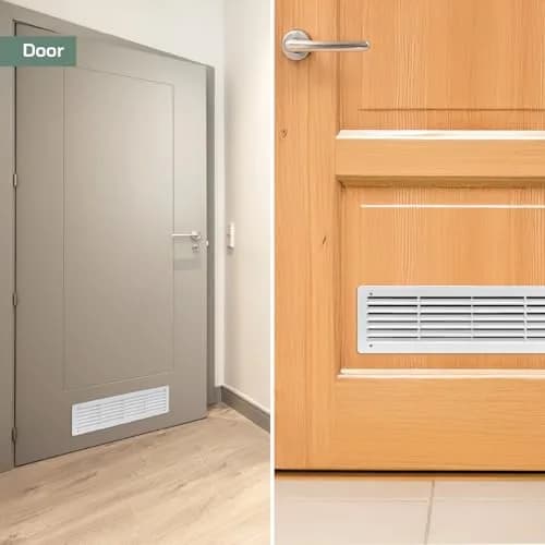 Vent Systems White Plastic Door Air Vent Cover Grill 45cm (18" x 5") | Improves Airflow Between Rooms thumbnail 6