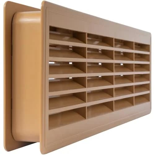 Vent Systems 18" x 5" Plastic Wood Color Door Air Vent Cover | 46cm x 13.5cm Louvered Register Grille for Interior Doors thumbnail 8
