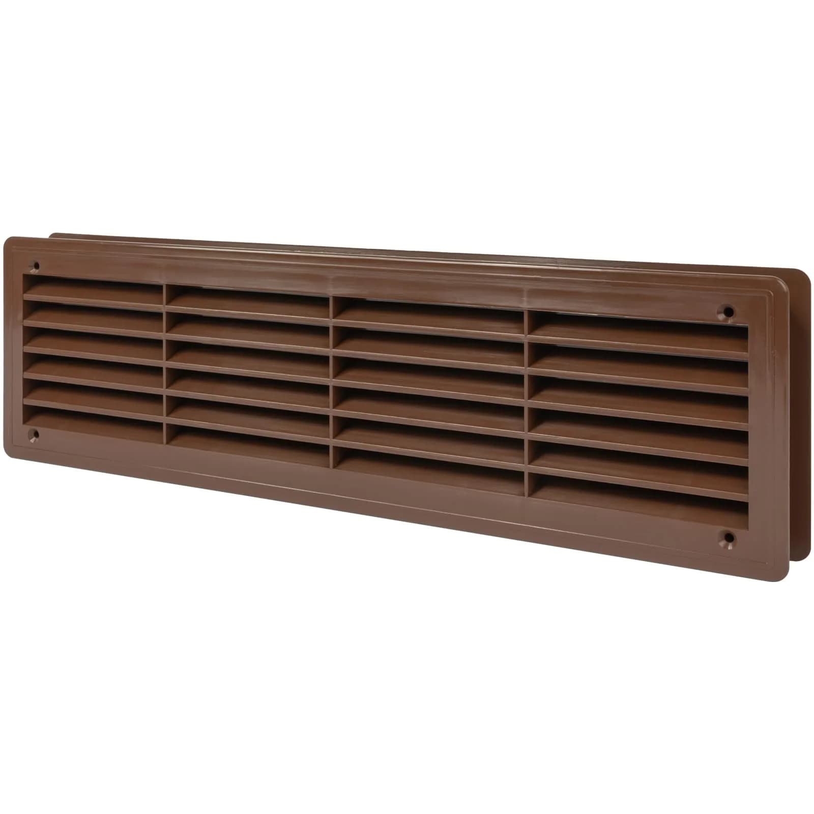 Vent Systems 18" x 5" Dark Brown Plastic Door Air Vent Cover | Louvered Ventilation Grill for Home, Cabinet, Furniture, Bathroom, Garage - main product image