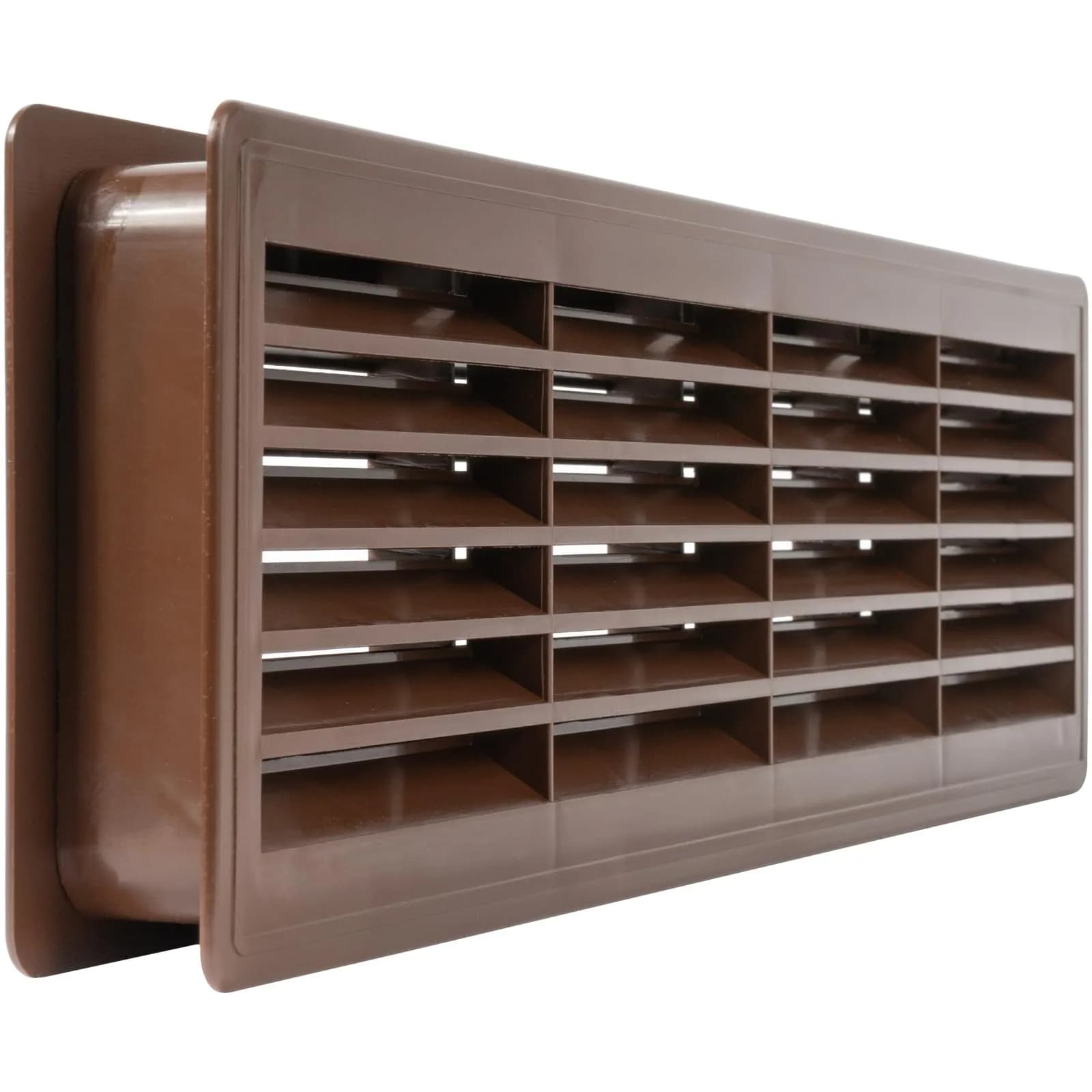 Vent Systems 18" x 5" Dark Brown Plastic Door Air Vent Cover | Louvered Ventilation Grill for Home, Cabinet, Furniture, Bathroom, Garage - view 7
