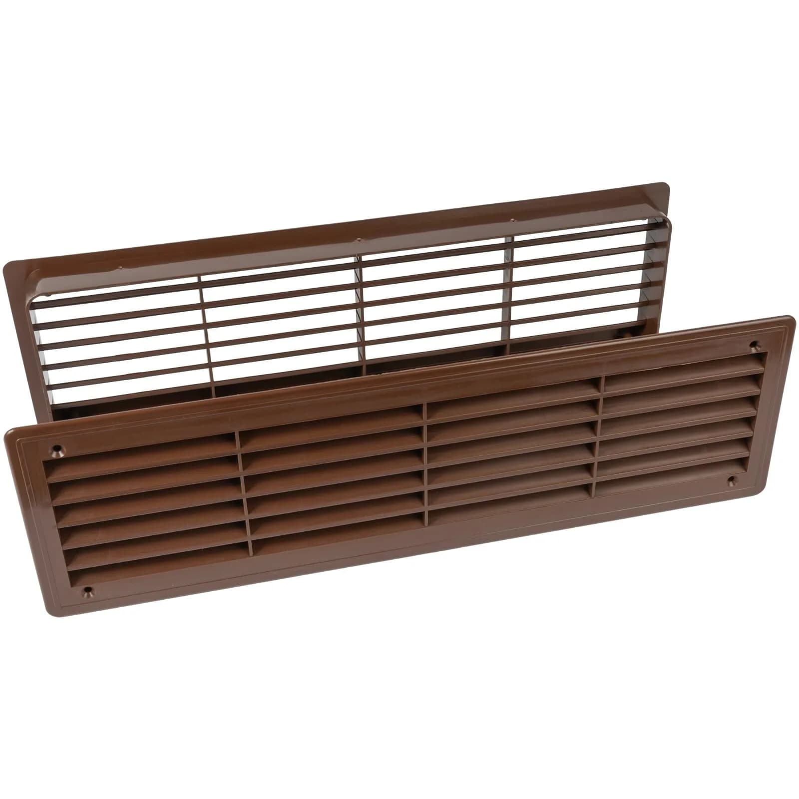Vent Systems 18" x 5" Dark Brown Plastic Door Air Vent Cover | Louvered Ventilation Grill for Home, Cabinet, Furniture, Bathroom, Garage - view 8