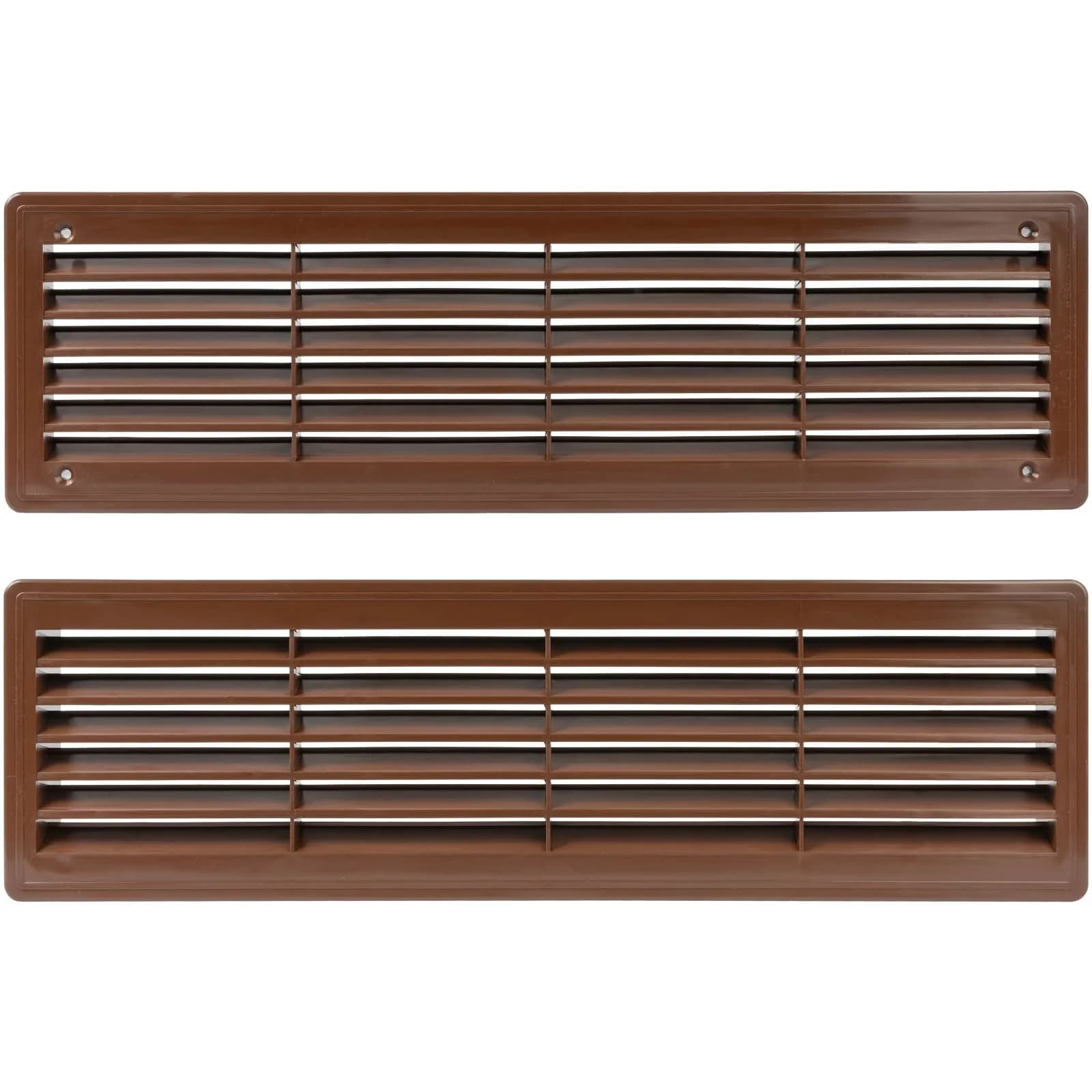 Vent Systems 18" x 5" Dark Brown Plastic Door Air Vent Cover | Louvered Ventilation Grill for Home, Cabinet, Furniture, Bathroom, Garage - view 9