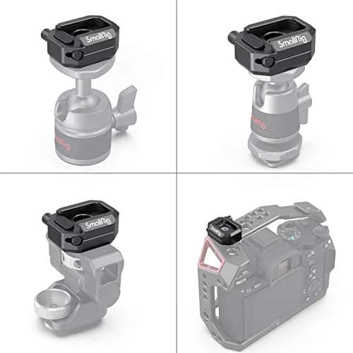 SmallRig Cold Shoe Mount with Safety Release - 2797 | Compact Aluminum Accessory Mount thumbnail 2