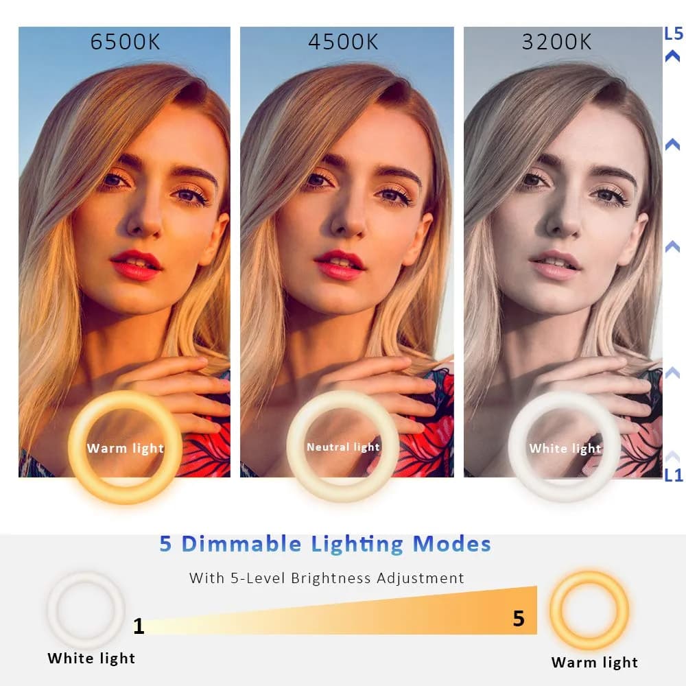 Cyezcor Video Conference Lighting Kit with Monitor Clip | 3200K-6800K Adjustable Light | 10W Brightness - view 5