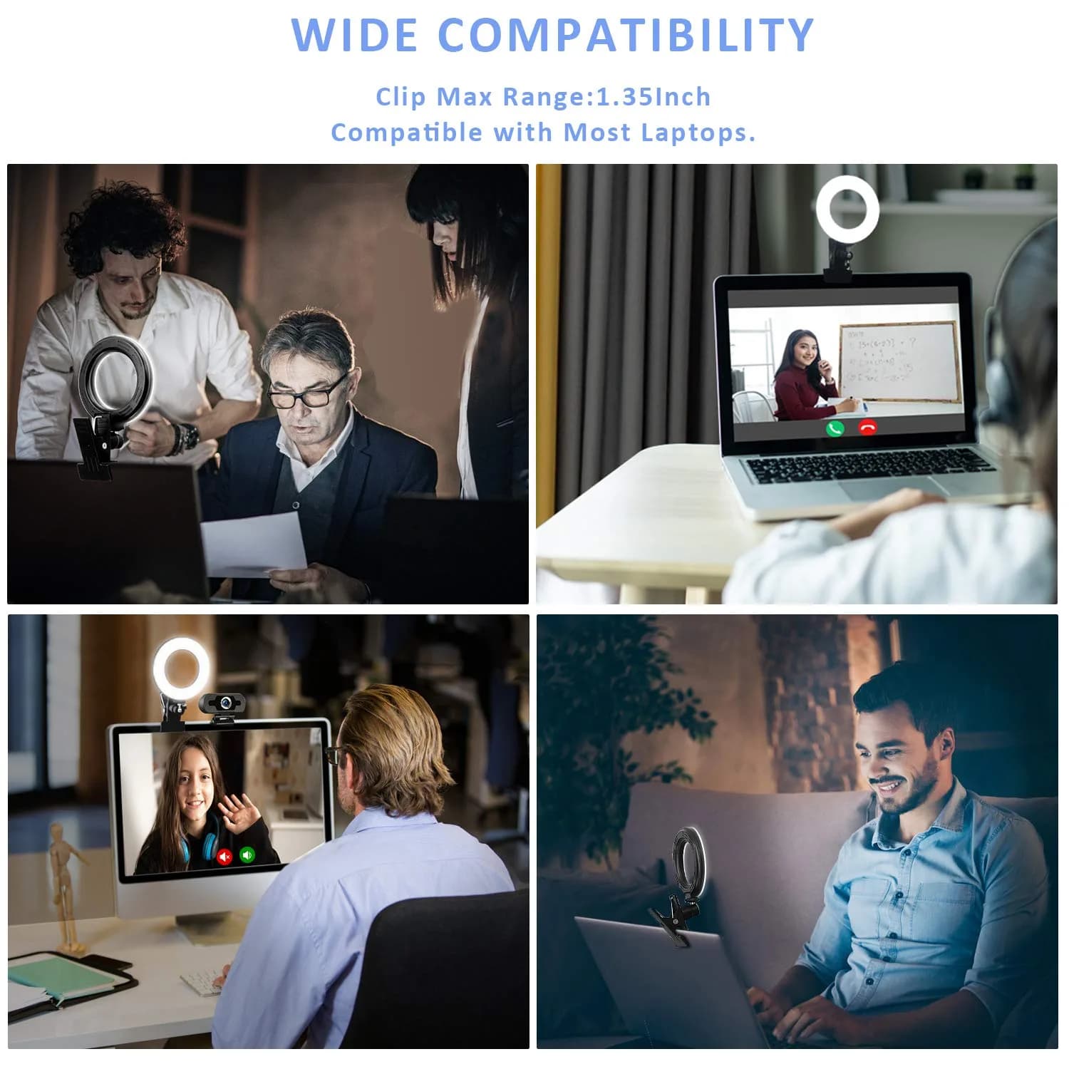 Cyezcor Video Conference Lighting Kit with Monitor Clip | 3200K-6800K Adjustable Light | 10W Brightness - view 3