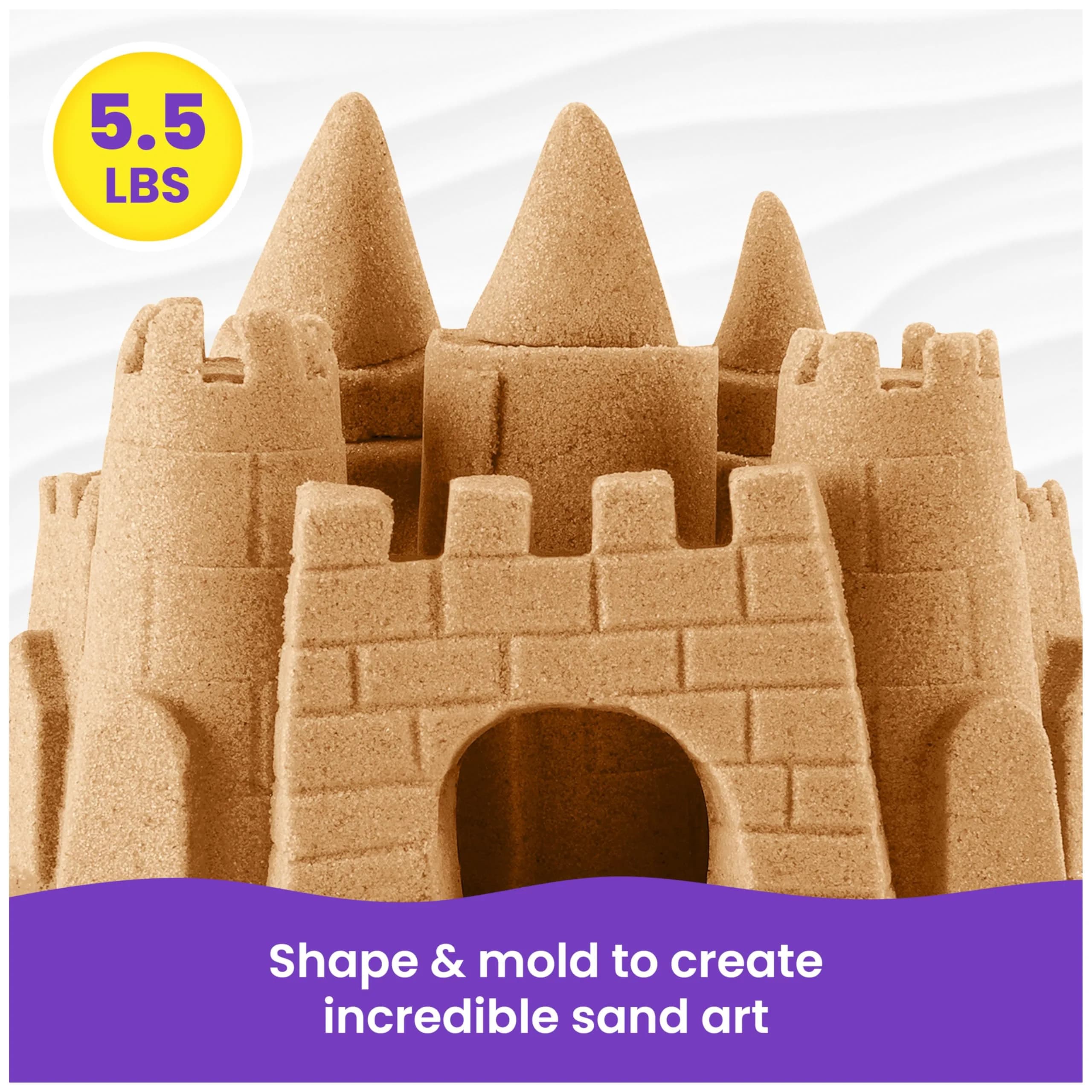 Kinetic Sand Natural Brown 5.5lbs | Sensory Play Sand for Kids Ages 3+ | Craft and Art Toy - view 3