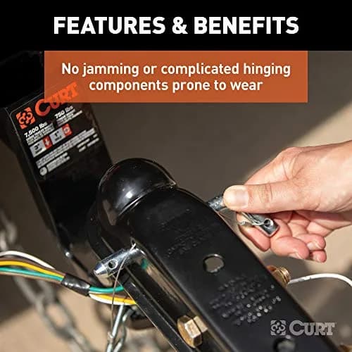 CURT QuickPin No-Latch Trailer Coupler for 2-Inch Hitch Ball | Hassle-Free Towing, SAE J684 Rated thumbnail 6