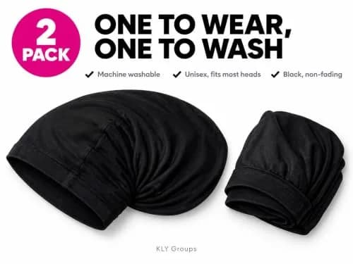 KLY Groups Loc Cap 2 Pack, Regular Spandex Dread Cap for Dreadlocks | Snug Fit for Shoulder-Length Locs, Starter Locs, Braids & Twists thumbnail 7