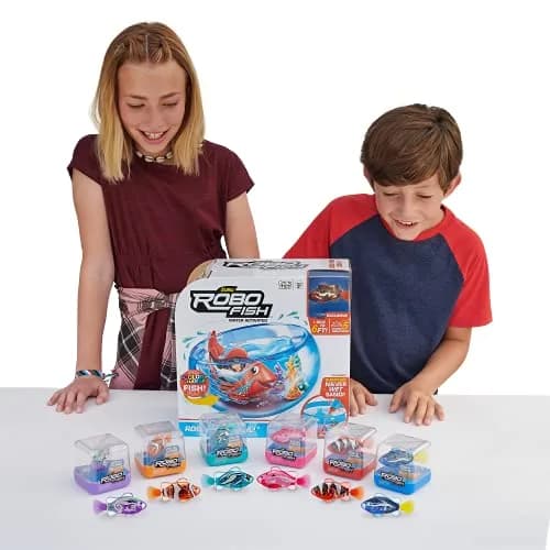 Robo Alive Robo Fish Robotic Swimming Fish 2 Pack (Blue + Red) | Water Activated Color Change Toy thumbnail 7