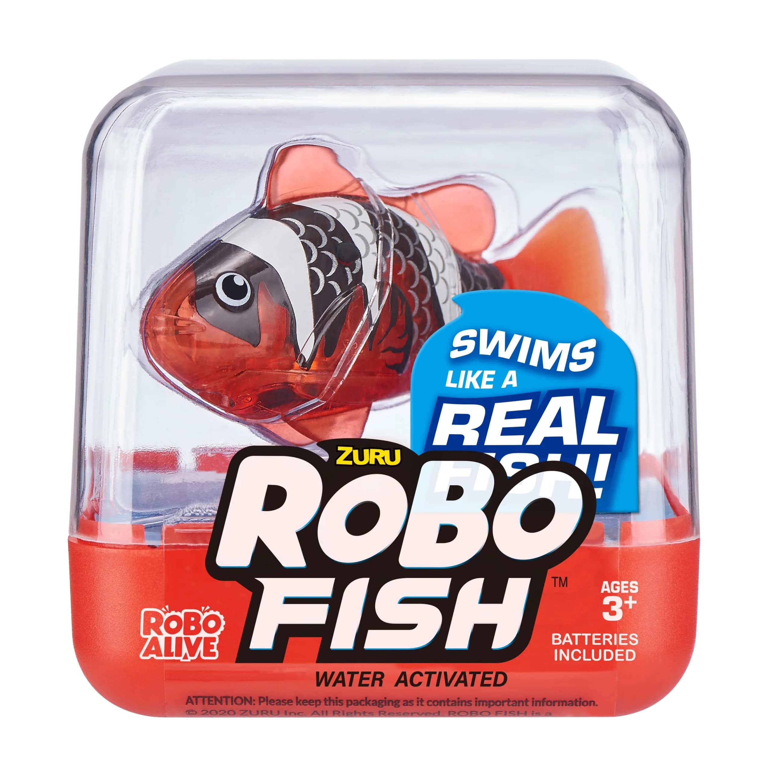 Robo Alive Robo Fish Robotic Swimming Fish 2 Pack (Blue + Red) | Water Activated Color Change Toy - view 2