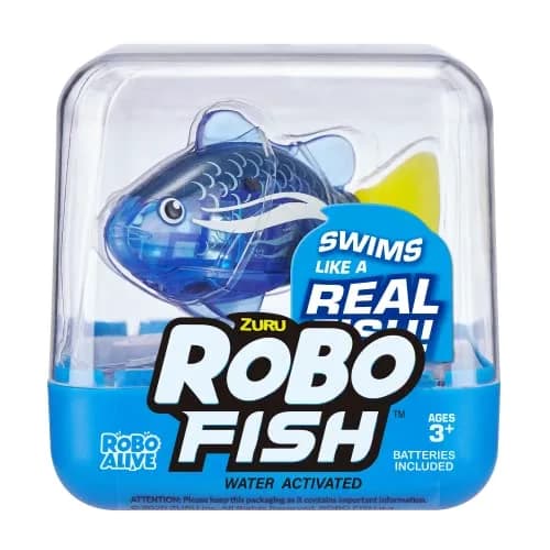 Robo Alive Robo Fish Robotic Swimming Fish 2 Pack (Blue + Red) | Water Activated Color Change Toy thumbnail 3
