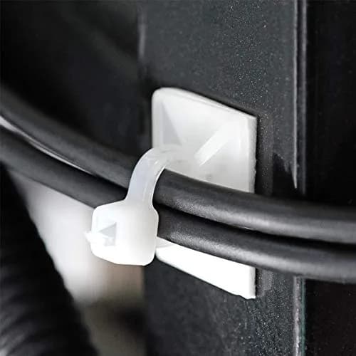 XHF White 200-Piece Cable Tie Mounts with 8" Ties & Screws | Strong Adhesive for Cable Management thumbnail 4