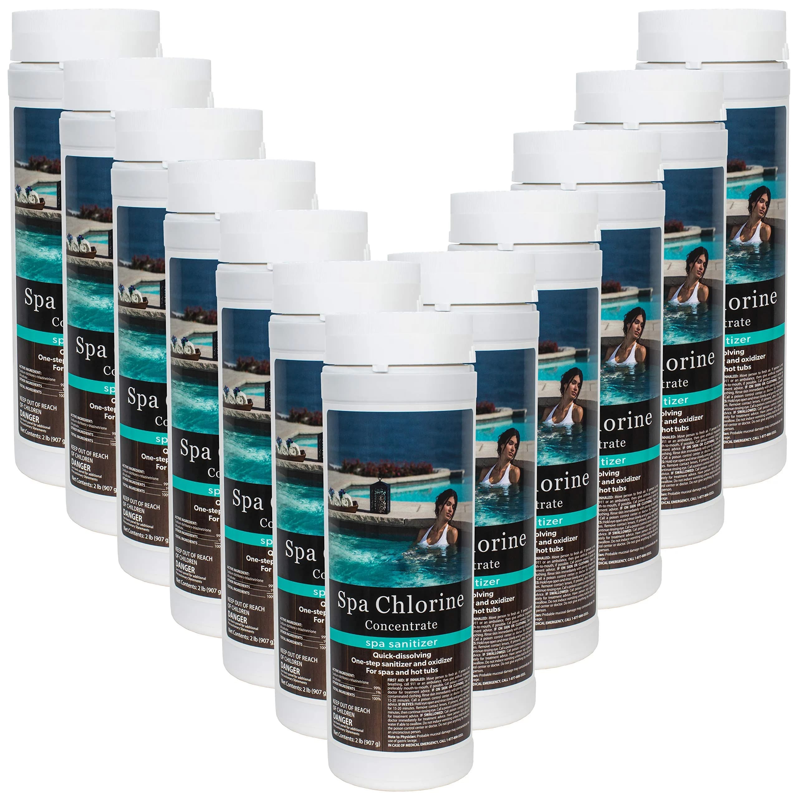 Natural Chemistry Spa Chlorine Concentrate 2 lb | Precise Spa Water Sanitizer for Hot Tubs — Powder