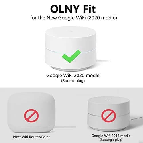 Pefecon 3 Pack Outlet Wall Mount for Google Wifi AC1200 (2020 Round Plug) | Cable Management & Space Saving thumbnail 4