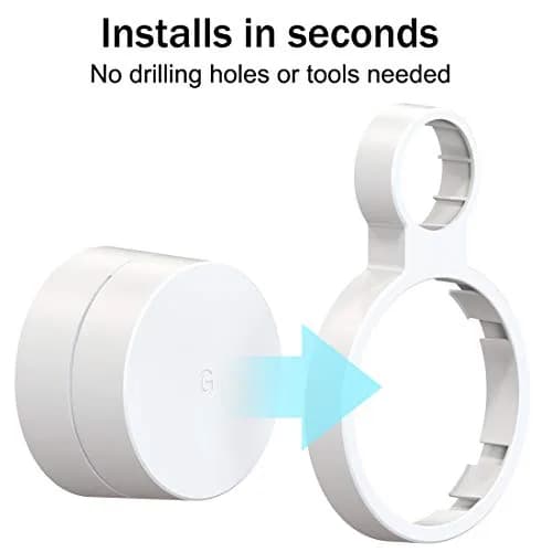 Pefecon 3 Pack Outlet Wall Mount for Google Wifi AC1200 (2020 Round Plug) | Cable Management & Space Saving thumbnail 5