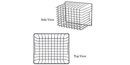 Slideep Metal Storage Baskets 3 Pack | Modern Farmhouse Kitchen Organizer 11in(L) x 10in(W) x 7in(H) thumbnail 5