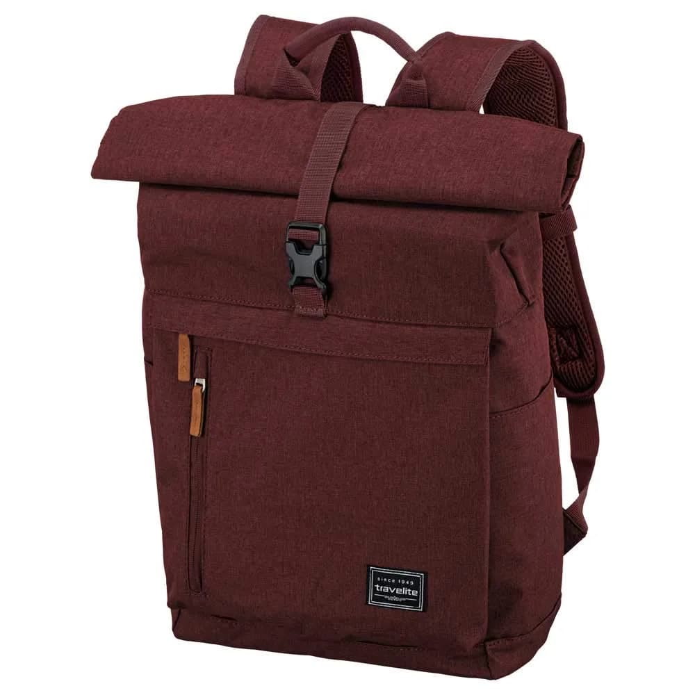 Travelite Casual Daypack Maroon 35L (1.23 cu ft) | Roll-Top Versatile Backpack for City Trips, Work, School - main product image