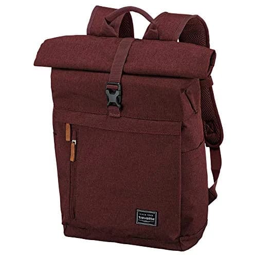 Travelite Casual Daypack Maroon 35L (1.23 cu ft) | Roll-Top Versatile Backpack for City Trips, Work, School thumbnail 1