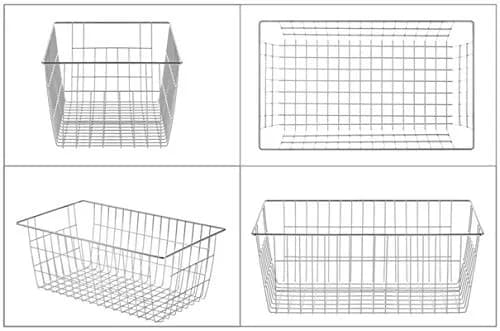 SANNO Large Wire Storage Baskets Set of 3 | Farmhouse Kitchen & Pantry Organizer thumbnail 6