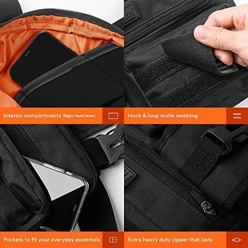 Fitdom Running Chest Pack for Men | Water-Resistant, Adjustable, Multiple Pockets thumbnail 5