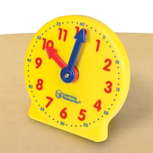 Learning Resources Big Time Mini Clock 10cm (4") | Educational Teaching Clock with Hidden Gears thumbnail 4