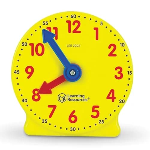 Learning Resources Big Time Mini Clock 10cm (4") | Educational Teaching Clock with Hidden Gears thumbnail 1